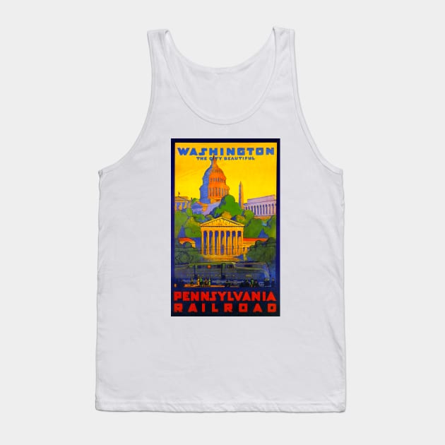 Vintage Travel - Washington Tank Top by Culturio